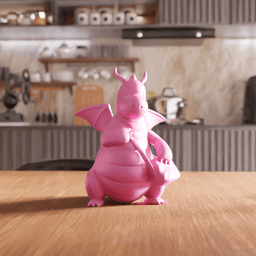 Chibi Messenger Dragon Fantasy Figurine 3d model