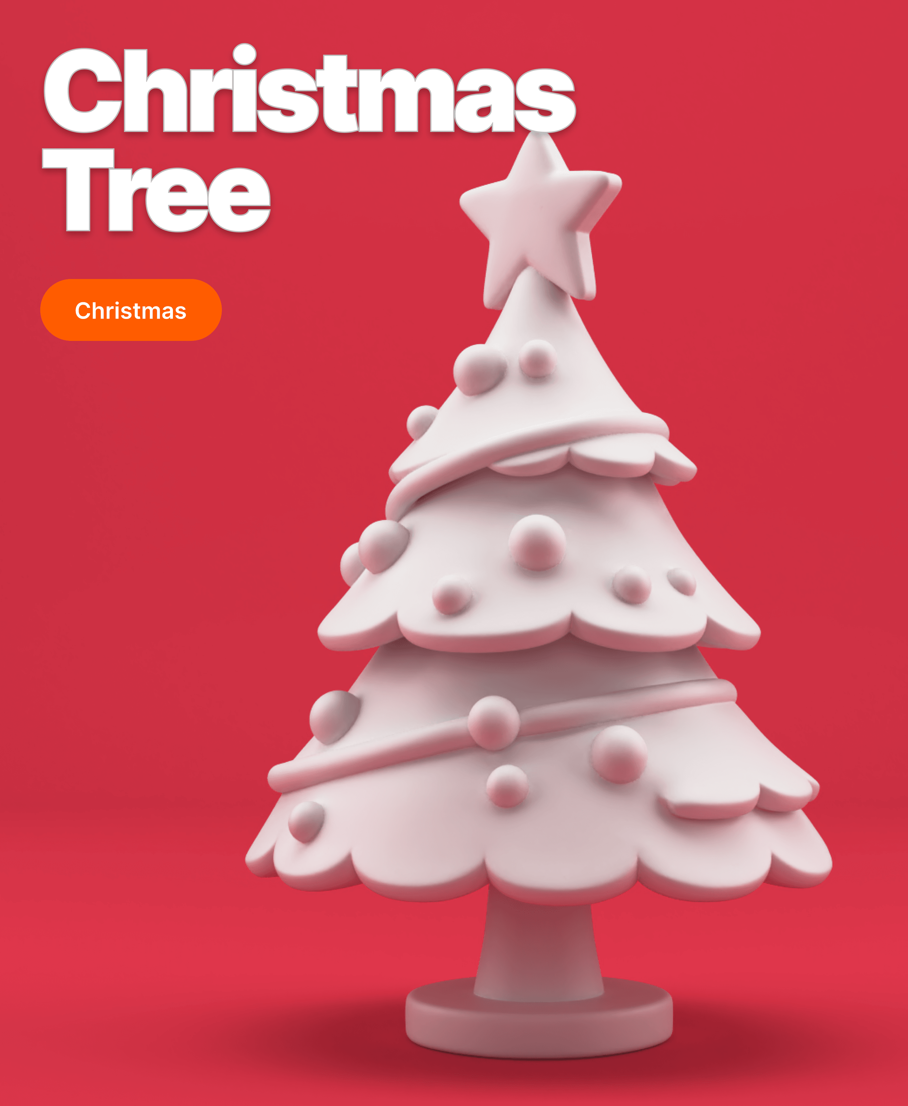 Cute Christmas Tree – Stylized Xmas Tree 3D Model 3d model