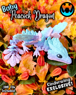 Baby Peacock Dragon 3d model