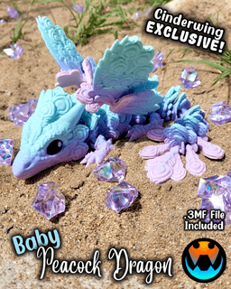 Baby Peacock Dragon 3d model