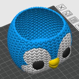 KNITTED PENGUIN PLANTER / HOLDER 3d model