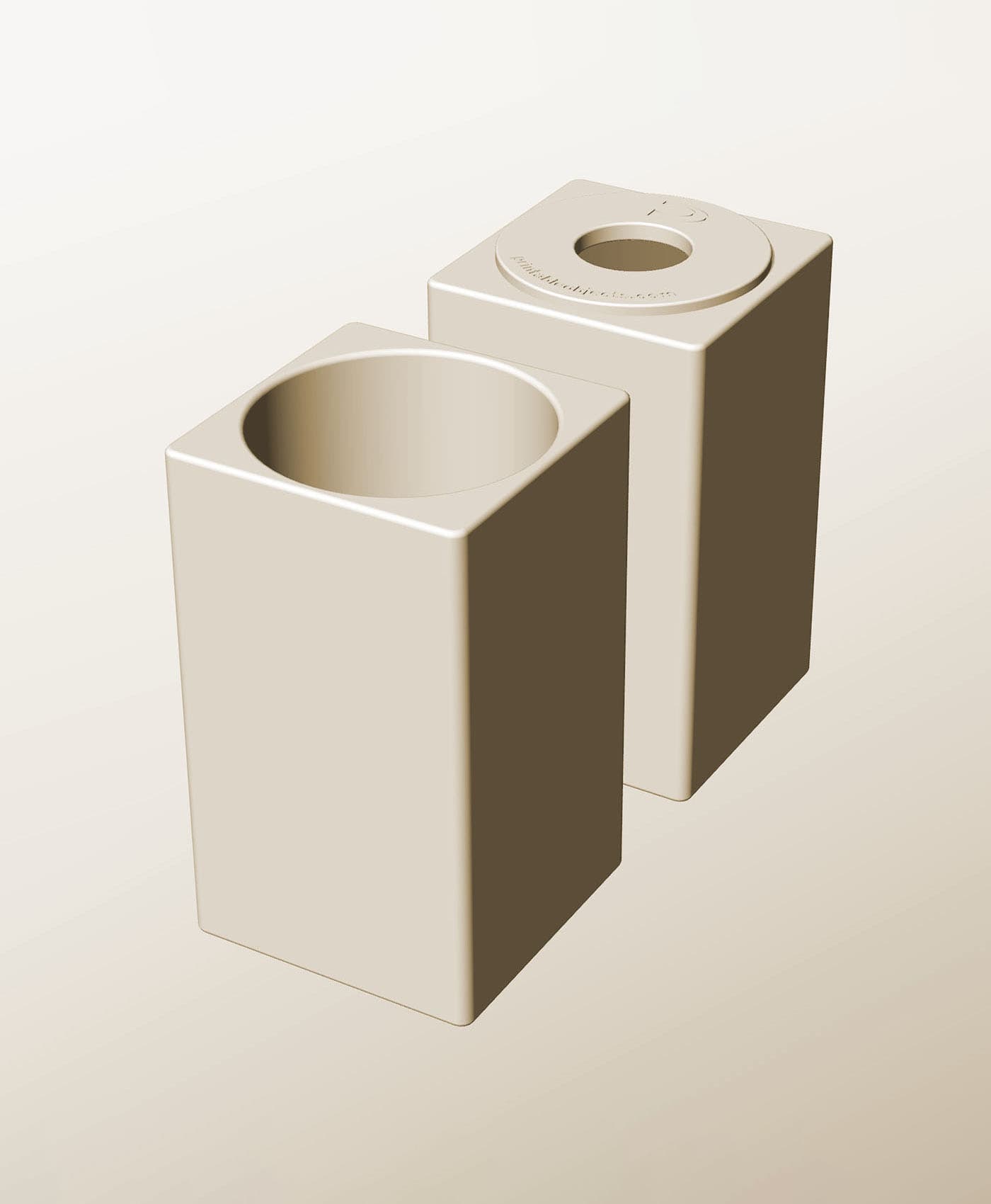 CS96-180-P Modular pierced component container modern decor 3d model