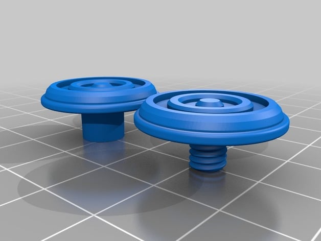 Spinner Cap threaded with rims for grip 3d model