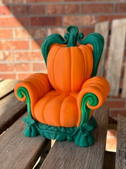 Flaming Skeleton and Pumpkin Throne 3d model