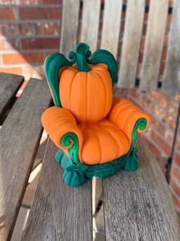 Flaming Skeleton and Pumpkin Throne 3d model