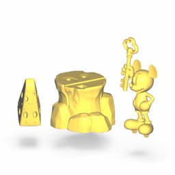 Mickey Mouse STL File – Retro Key Master 3D Print – Heroic Cheese Base Scene Model 3d model