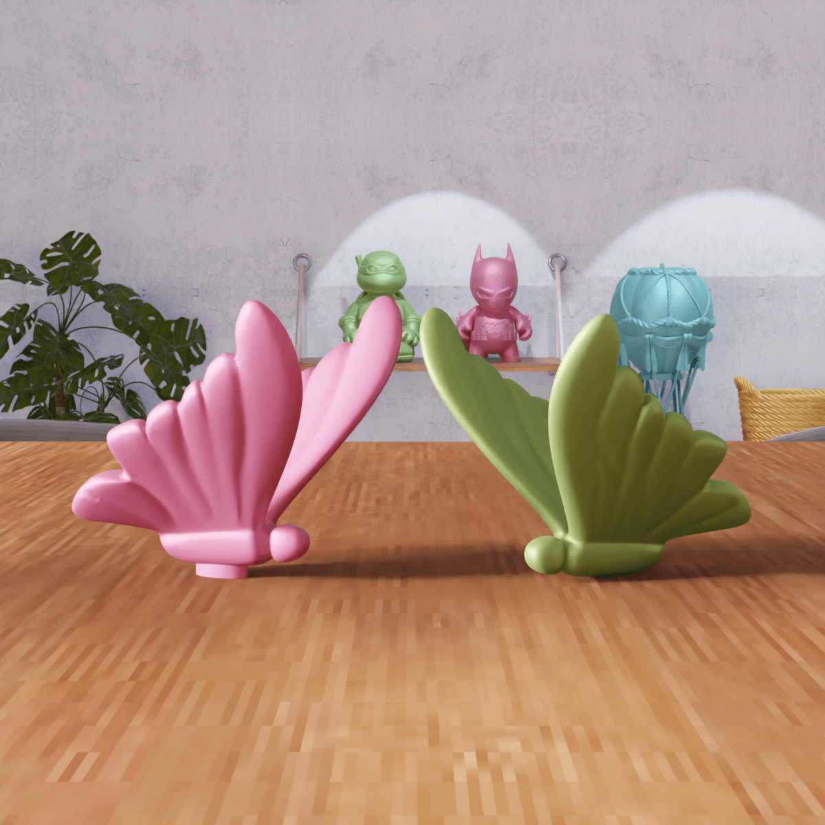 Butterfly Wing - Fantasy Insect Sculpture Tabletop Art 3d model