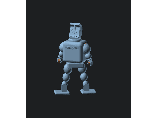 RobotRetro - Configurable and posable robot model. 3d model