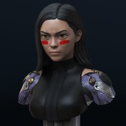 Alita bust (Pre-Supported) 3d model