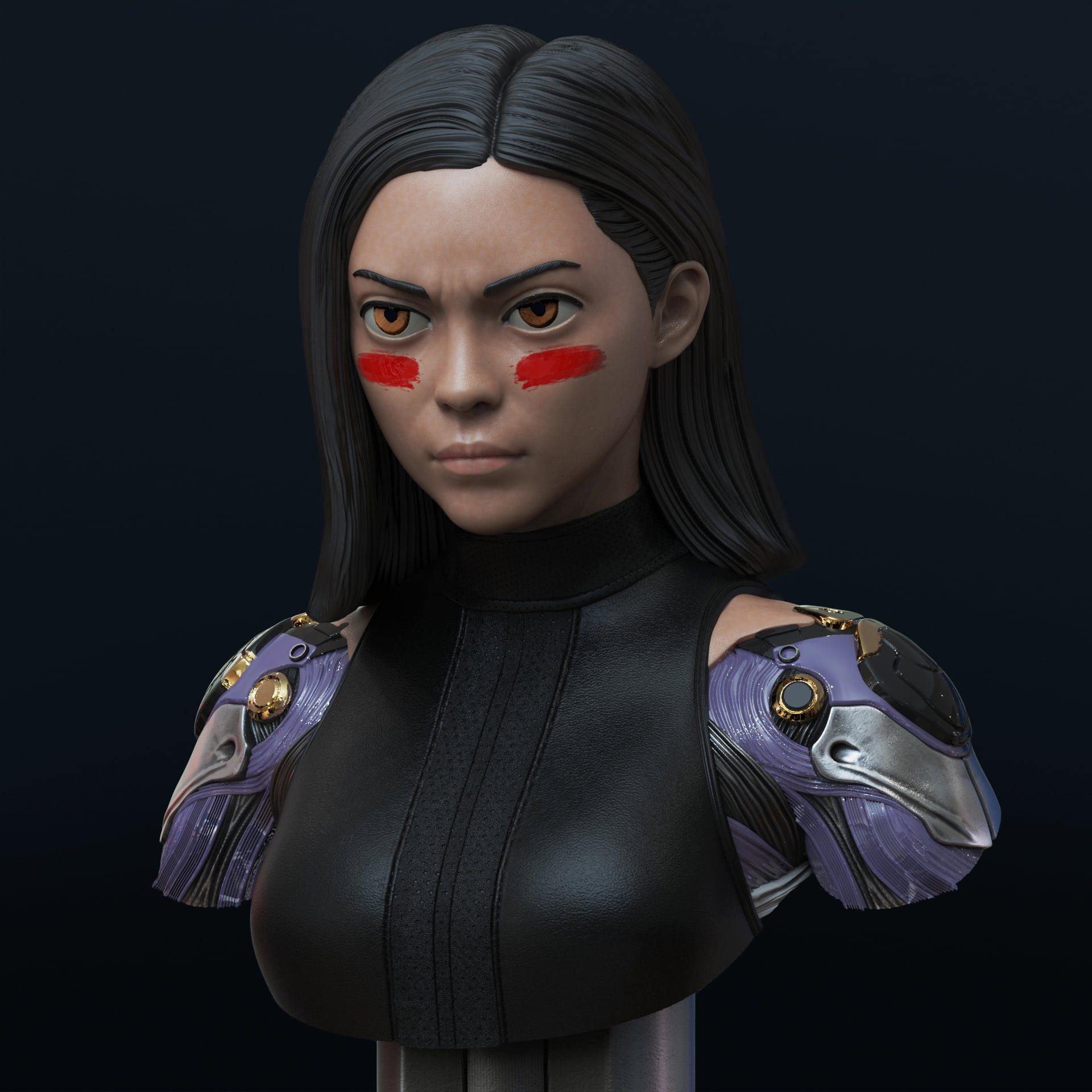 Alita bust (Pre-Supported) 3d model