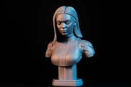 Alita bust (Pre-Supported) 3d model