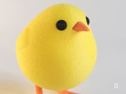 Chick in Egg - Fluffy Birds 3d model