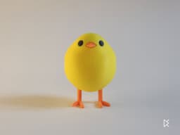 Chick in Egg - Fluffy Birds 3d model