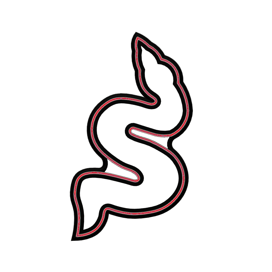 Snake Cookie Cutter STL File - 4 inches 3d model