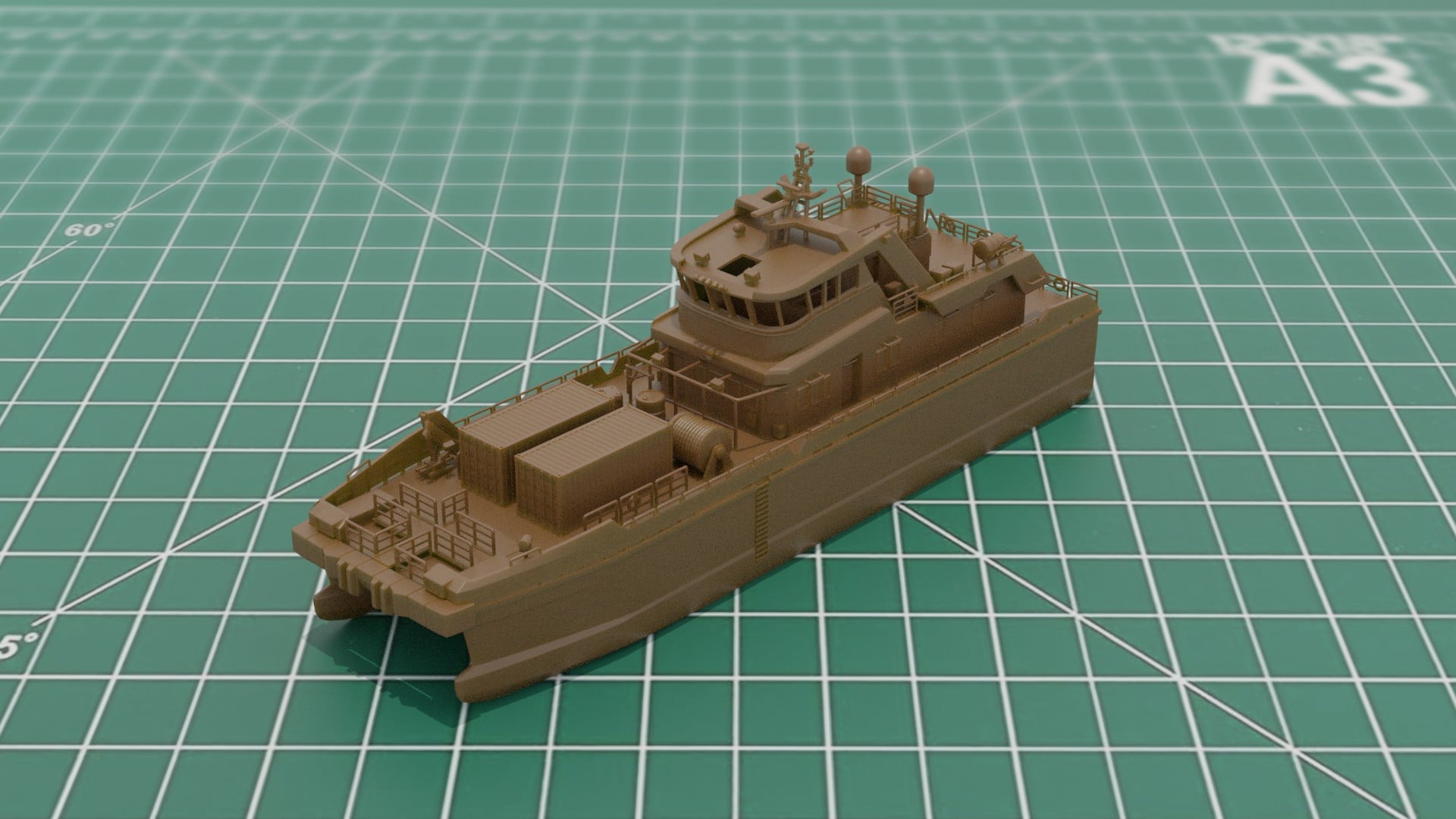 Crew Transfer Catamaran 3D Print STL 3MF Model File 3d model