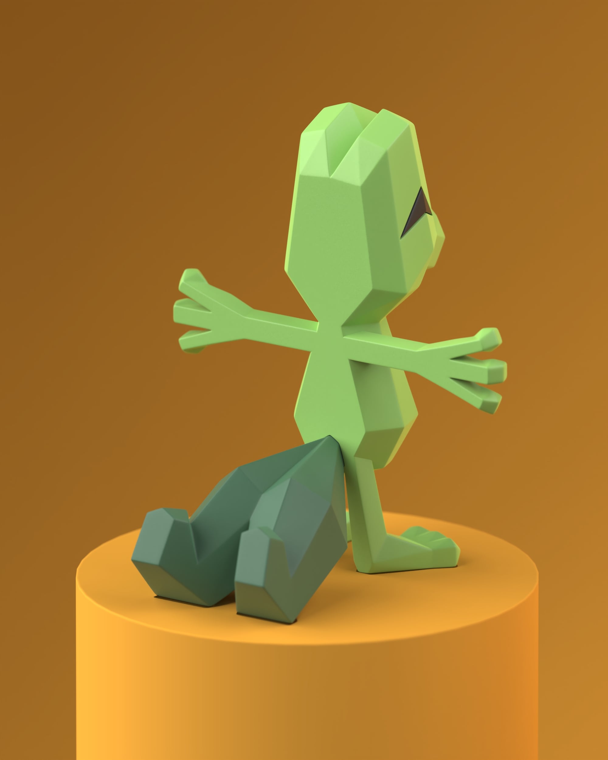 Low-poly Treecko 3d model