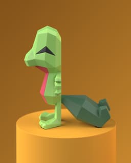 Low-poly Treecko 3d model