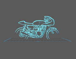Triumph - Thruxton Wall Art 3d model