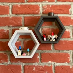 Wall Mounted Hex Storage 3d model