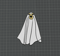 Sheet Ghost Dog Magnets 3d model