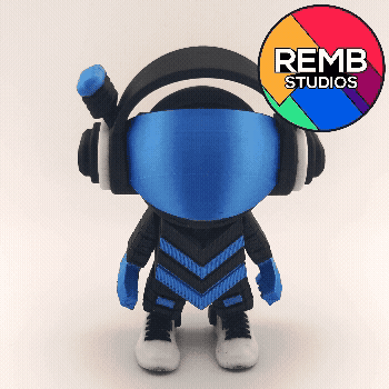 Articulated Robot with Slide-Up Mask - Print-in-place 3d model
