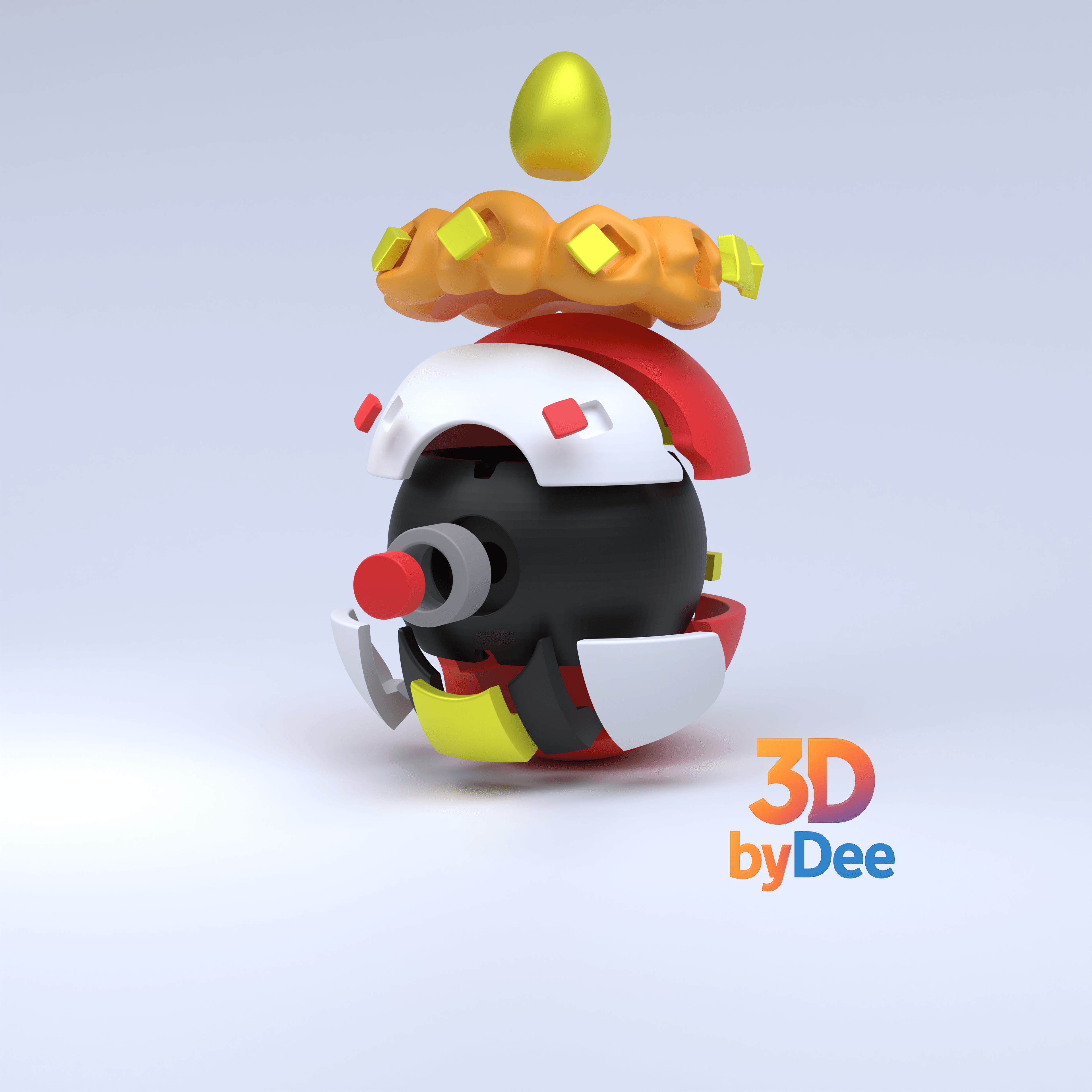 Crocalor Pokeball 3d model