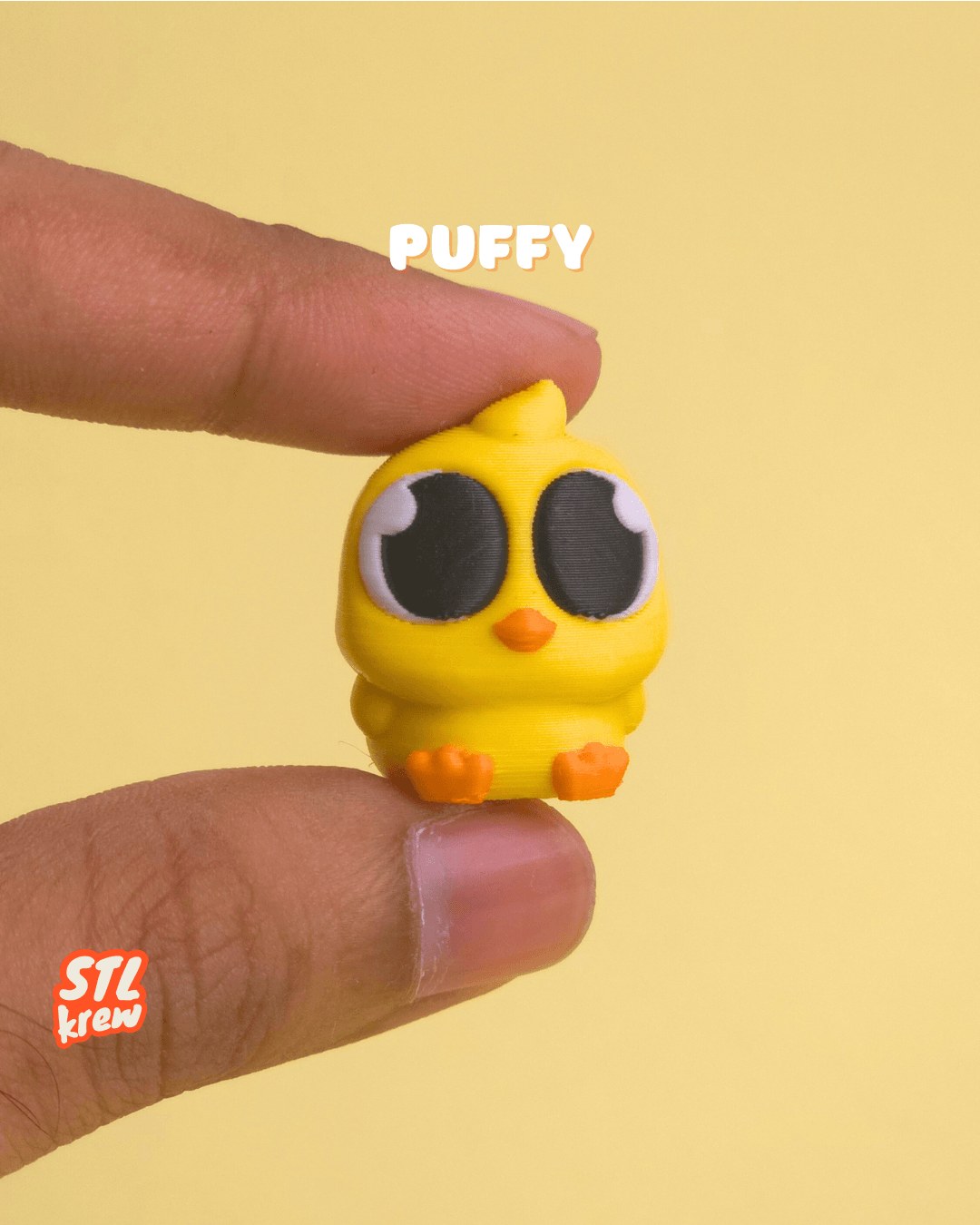 Cute duck charm, keychain - Puffy 3d model