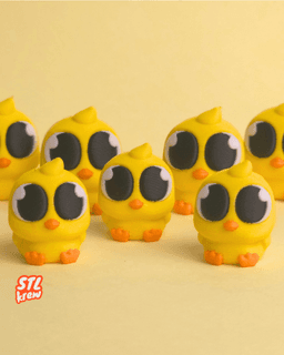 Cute duck charm, keychain - Puffy 3d model