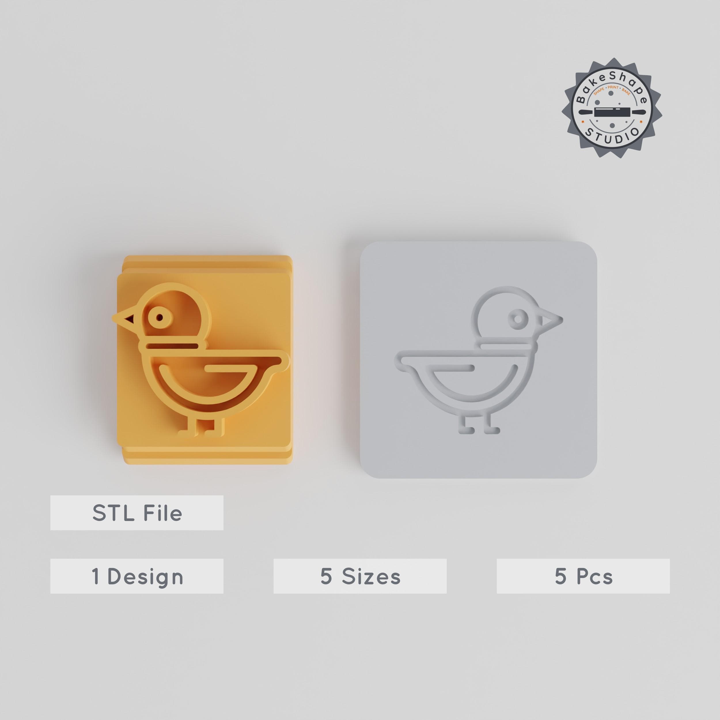 Dove Stamp Tile Set, 5 Sizes, Perfect for Clay, Cookie & Fondant Decoration, Bird of Peace Motif for Crafting PRODUCT_4641 3d model