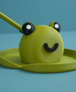 Frank the frog pen holder 3d model