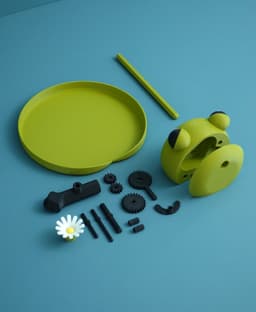 Frank the frog pen holder 3d model
