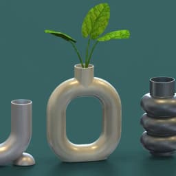 Geometric vases 3d model