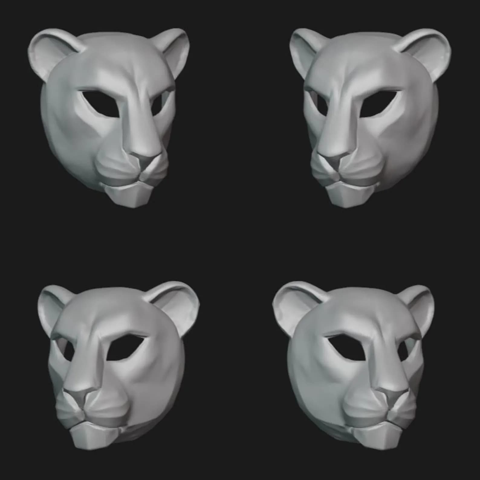 Lion Mask Stl File | Lion Mask Digital File 3d model