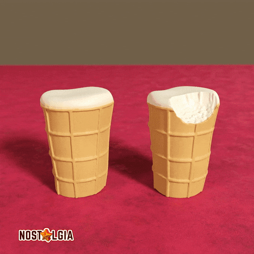 Ice cream in a waffle cup 3d model