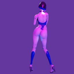 Sexy Robot Girl V2 3d model