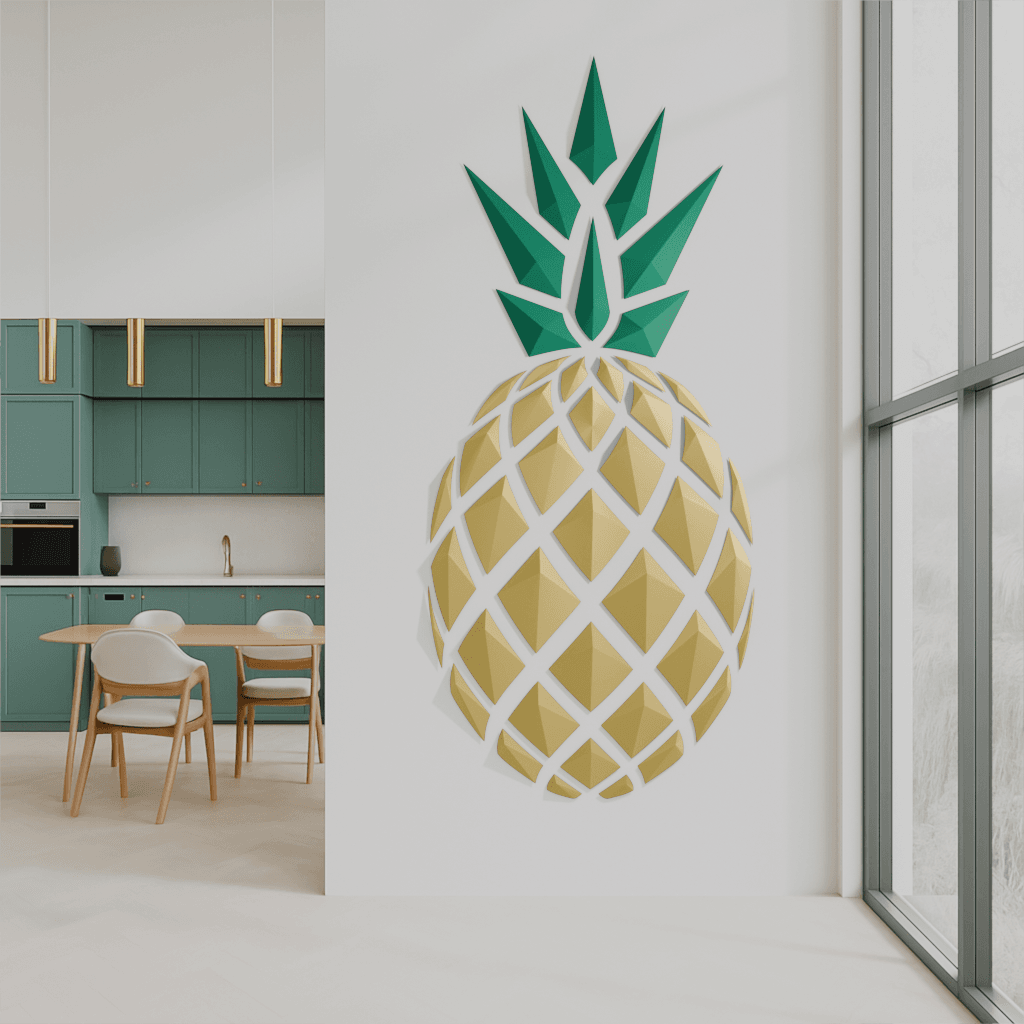Geometric Pineapple wall art1 3d model