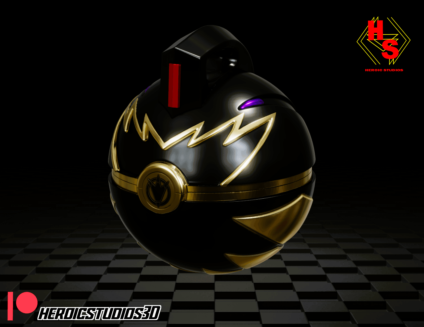 Black Dino Ball 3d model