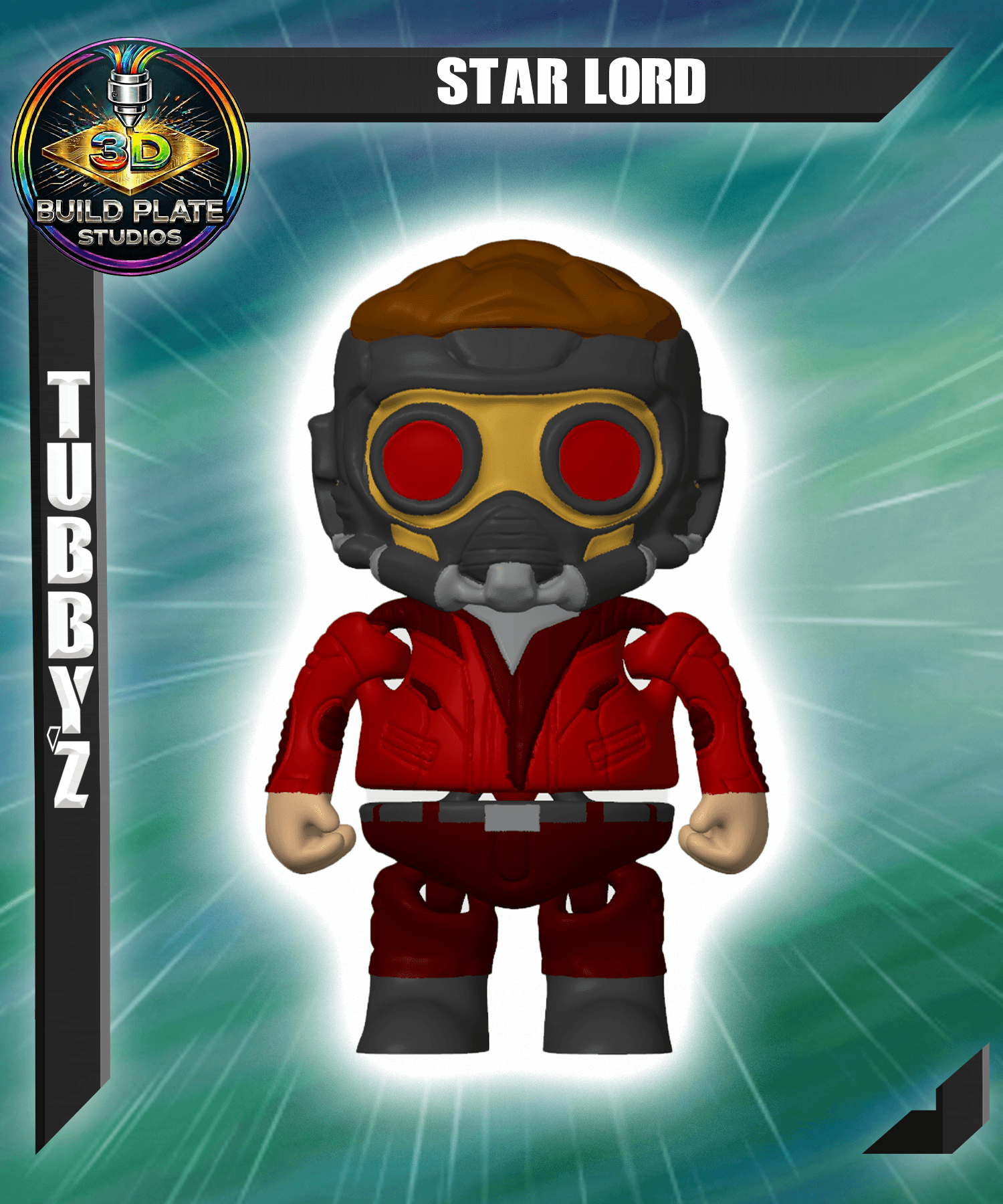 MARVEL Star Lord Multicolor Flexi Print-In-Place 3d model