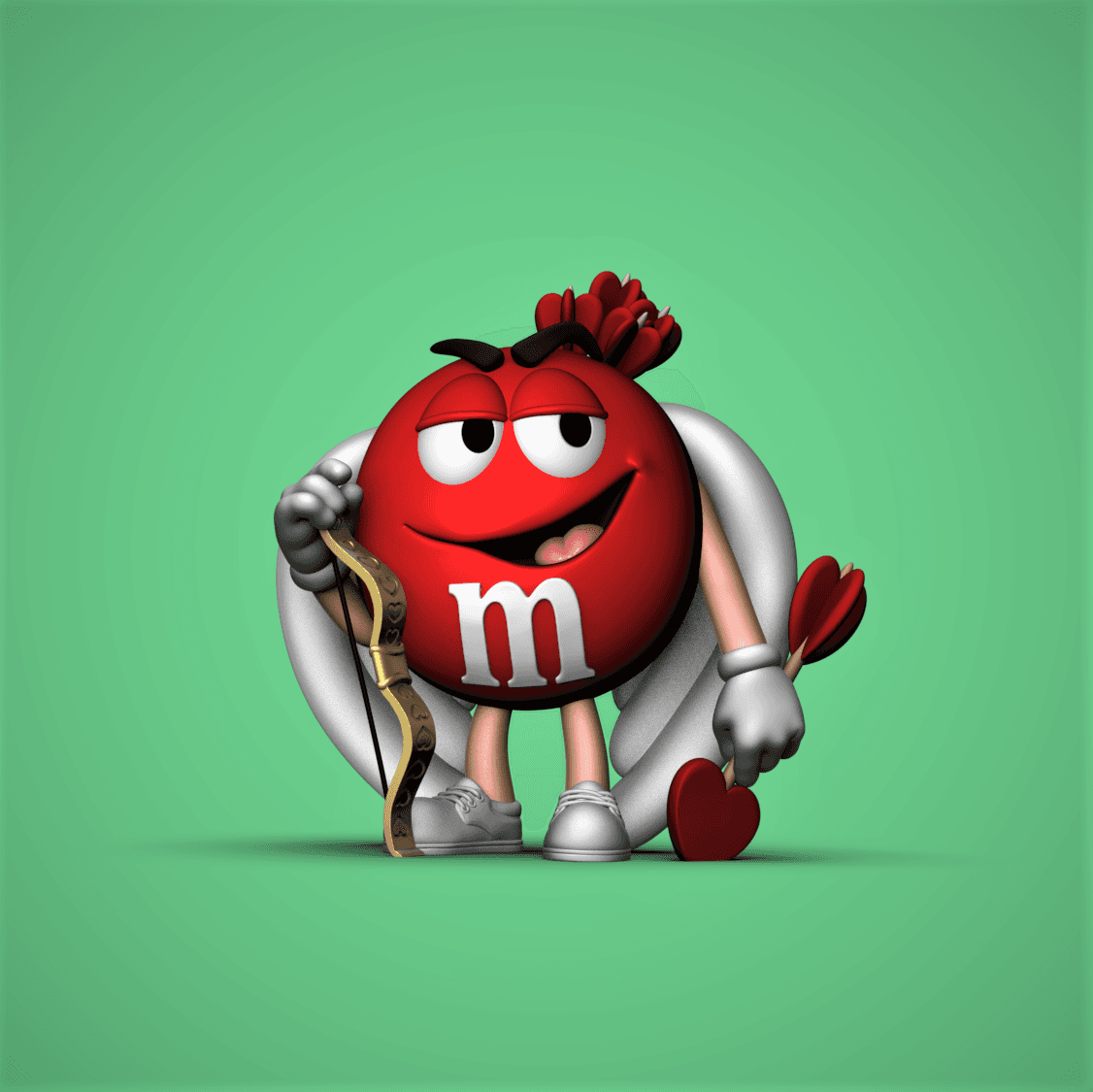 Red Cupid M&M 3d model