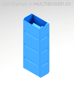 1x4x1.5 LU - Labelled - MultiBin Simple Drawer 3d model