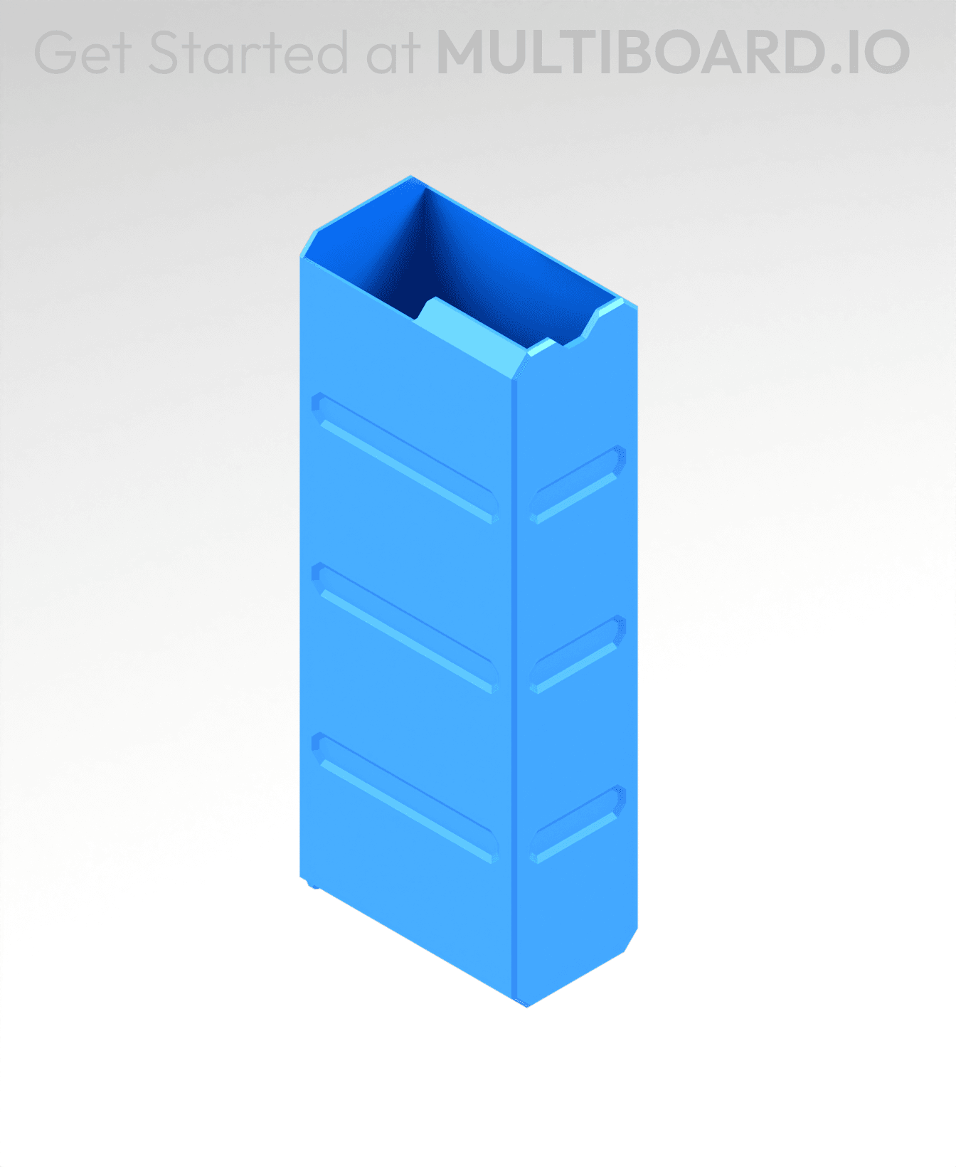 1x4x1.5 LU - Labelled - MultiBin Simple Drawer 3d model
