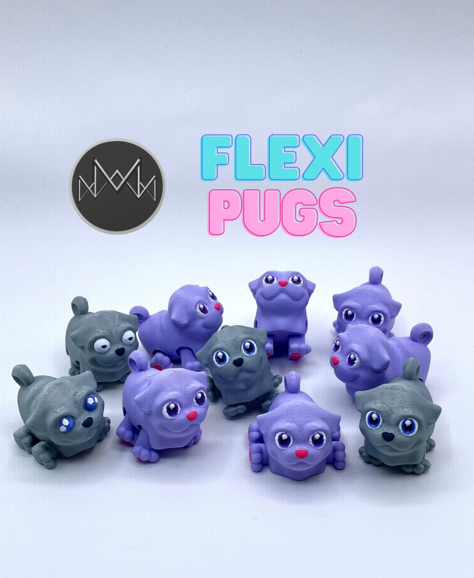 Flexi Pug 3d model