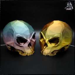 Low Poly Skull Lamp 3d model