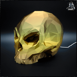 Low Poly Skull Lamp 3d model