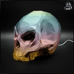 Low Poly Skull Lamp 3d model
