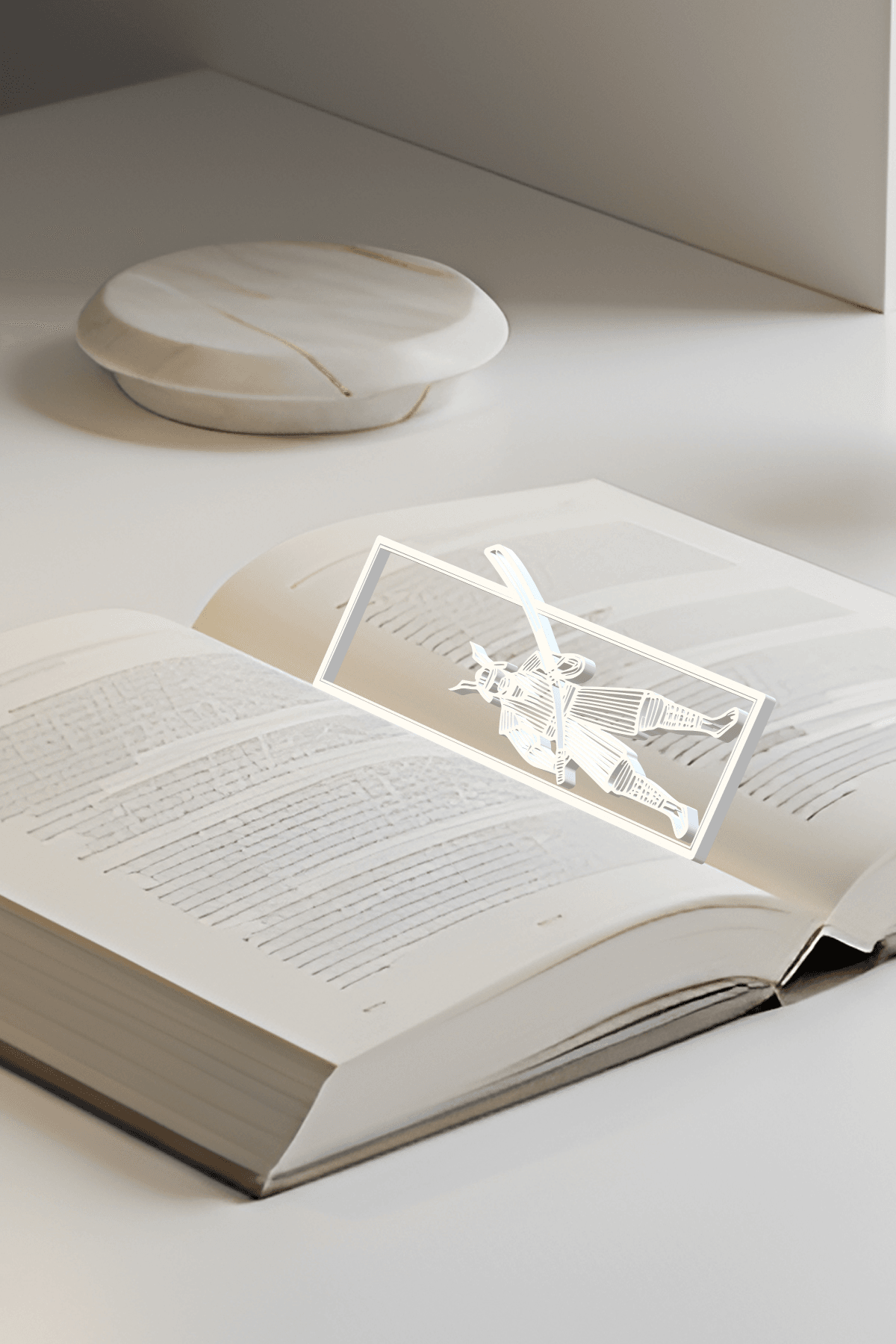 Samurai Bookmark, Gift Idea 3d model