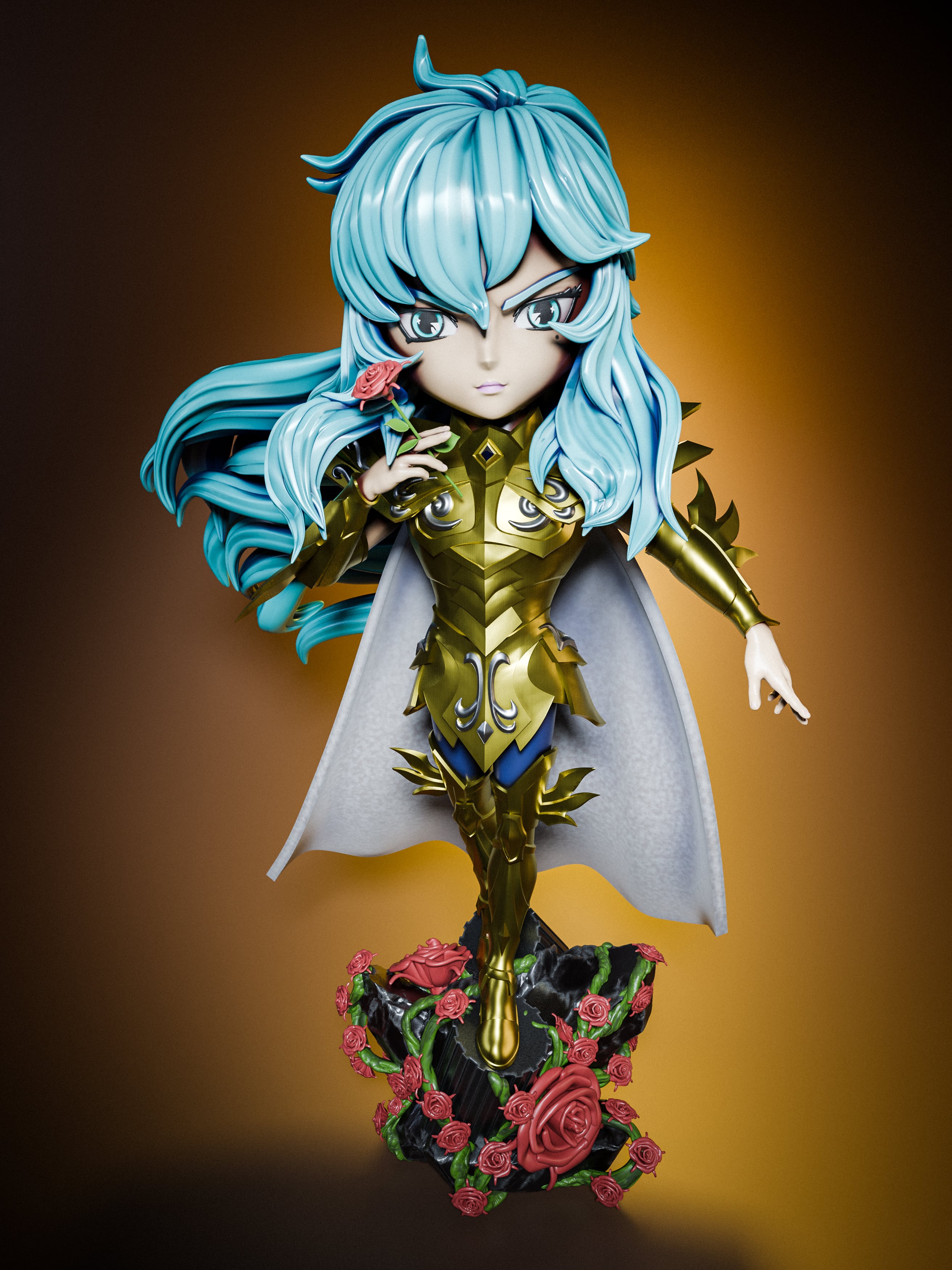 Saint Seiya Aphrodite Chibi - Premium Collectible 3d model