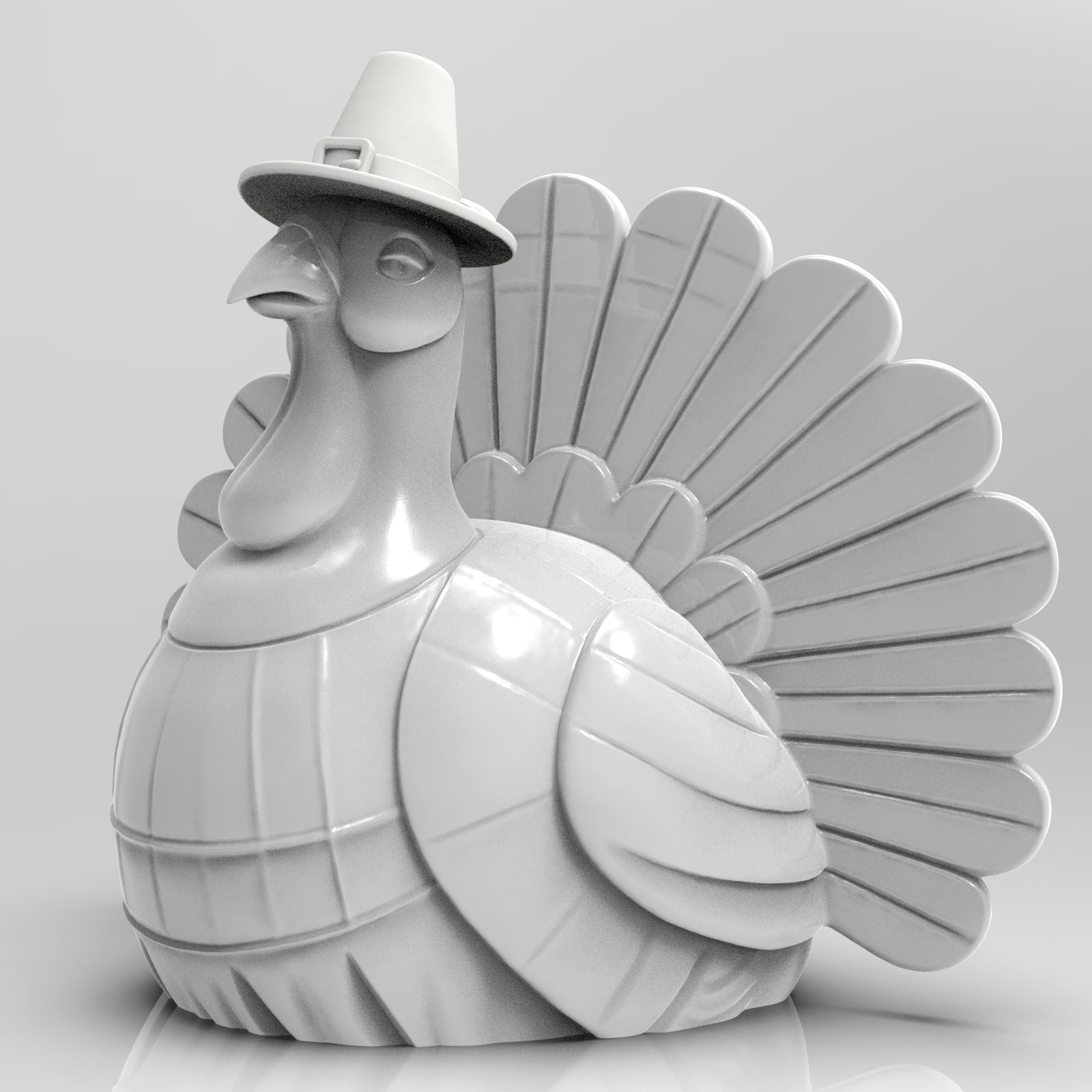Turkey Statue -Thanksgiving Holiday Decor 3d model