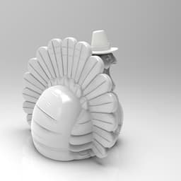 Turkey Statue -Thanksgiving Holiday Decor 3d model