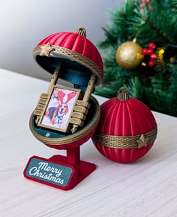 Light-Up Christmas Photo Frame Ornament 3d model